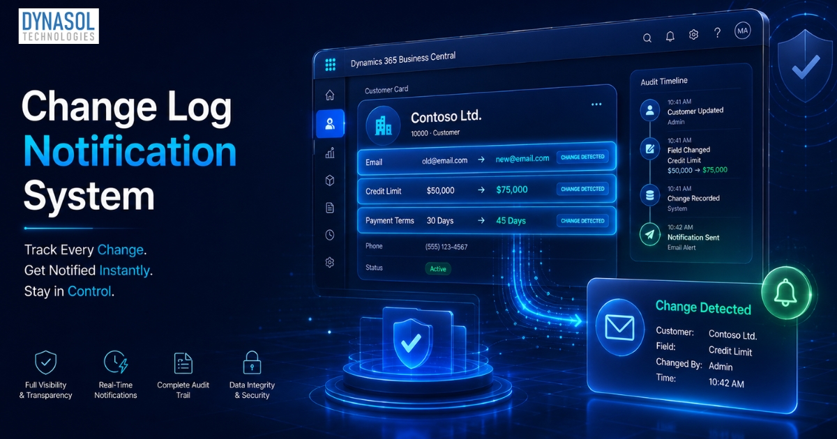 Change Log Notification System – Dynamics 365 Business Central Addon