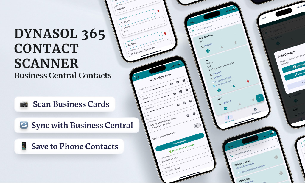 Dynasol Contact Scanner – Dynamics 365 Business Central Android App