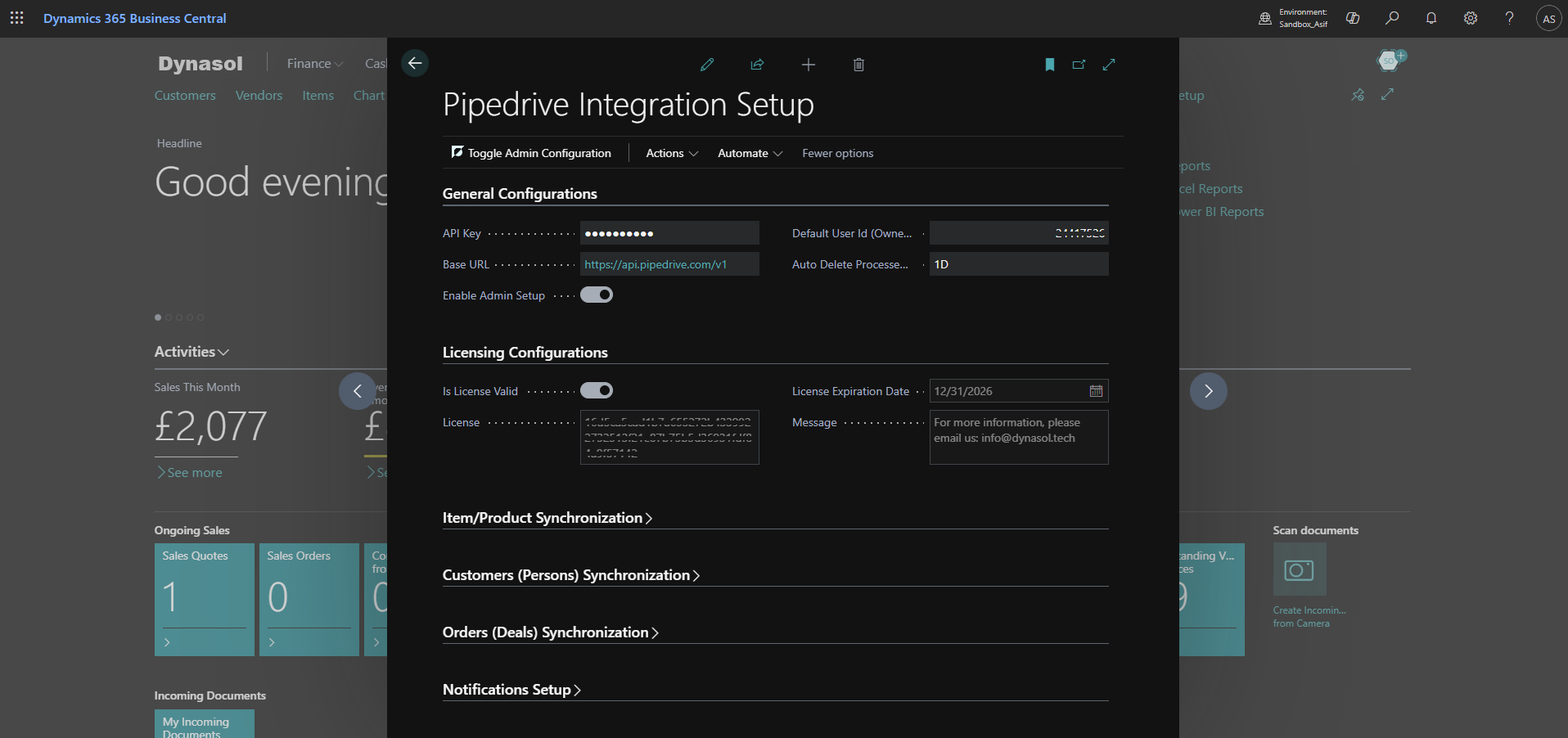 Business Central Setup (Dark)