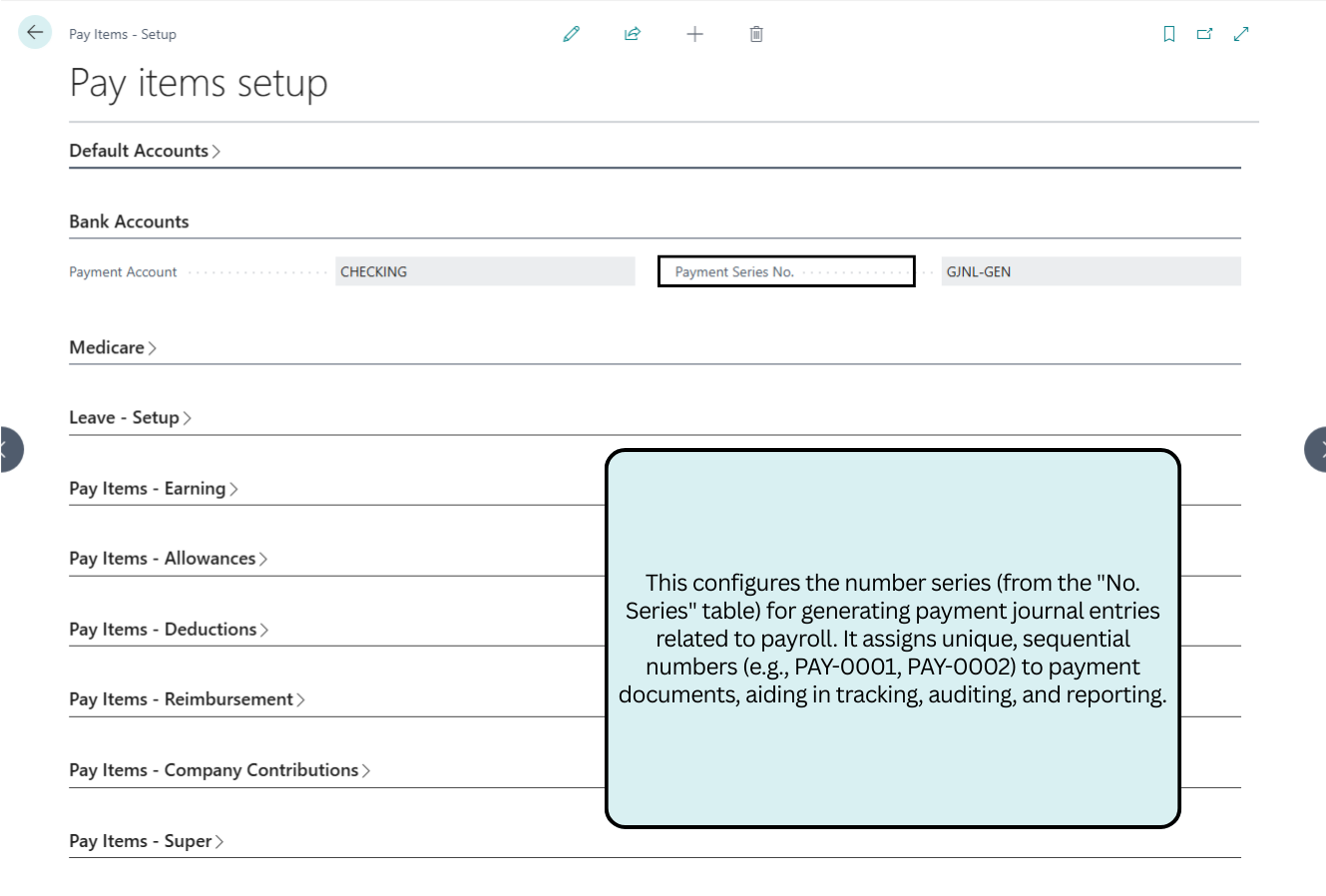 Payment Series Number