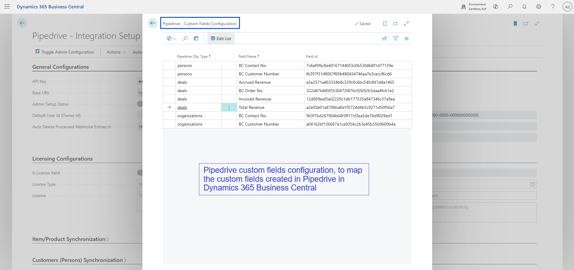 Business Central Mappings