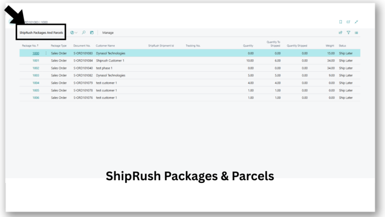 ShipRush Packages & Parcels