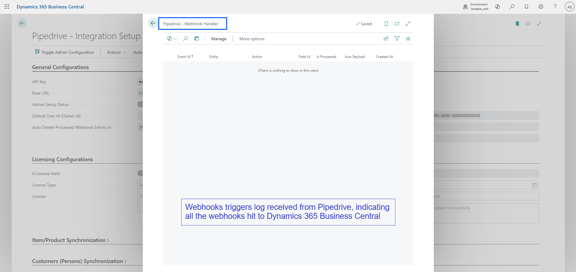Business Central Webhooks